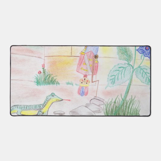 カスタムキッズ・アートワーク,くるみ割り玩具,バタフライ, デスクマット (正面)