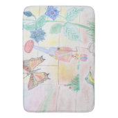 カスタムキッズ・アートワーク,くるみ割り玩具,バタフライ, バスマット (正面縦)