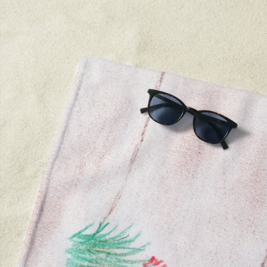 カスタムキッズ・アートワーク,くるみ割り玩具,バタフライ, ビーチタオル (インサイチュ)