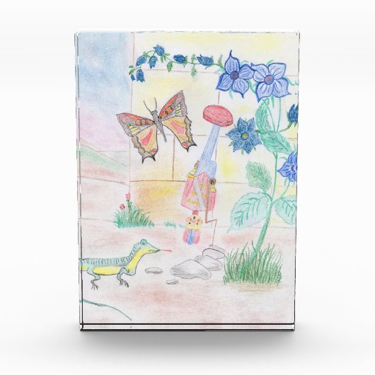 カスタムキッズ・アートワーク，くるみ割り玩具，バタフライ， フォトブロック (正面)