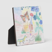 カスタムキッズ・アートワーク，くるみ割り玩具，バタフライ， フォトプラーク (正面)