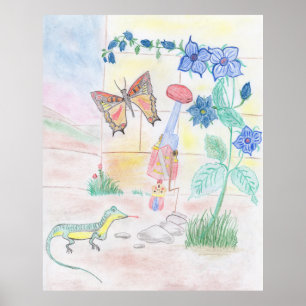 カスタムキッズ・アートワーク，くるみ割り玩具，バタフライ， ポスター