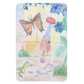 カスタムキッズ・アートワーク,くるみ割り玩具,バタフライ, マグネット (縦)