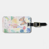 カスタムキッズ・アートワーク，くるみ割り玩具，バタフライ， ラゲッジタグ (正面横)