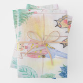 カスタムキッズ・アートワーク,くるみ割り玩具,バタフライ, ラッピングペーパーシート (インサイチュ)