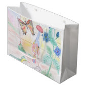 カスタムキッズ・アートワーク，くるみ割り玩具，バタフライ， ラージペーパーバッグ (正面アングル)