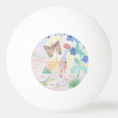 カスタムキッズ・アートワーク，くるみ割り玩具，バタフライ， 卓球ボール (裏面)