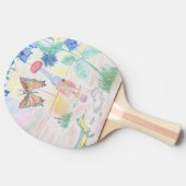 カスタムキッズ・アートワーク，くるみ割り玩具，バタフライ， 卓球ラケット (横)