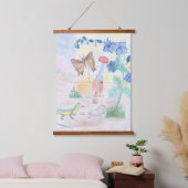 カスタムキッズ・アートワーク，くるみ割り玩具，バタフライ， 吊り下げ型タペストリー (寝室)