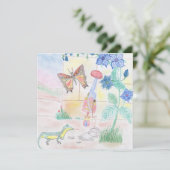 カスタムキッズ・アートワーク，くるみ割り玩具，バタフライ， 招待状 (スタンド正面)