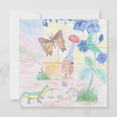 カスタムキッズ・アートワーク，くるみ割り玩具，バタフライ， 招待状 (正面)