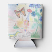 カスタムキッズ・アートワーク，くるみ割り玩具，バタフライ， 缶クーラー (正面)