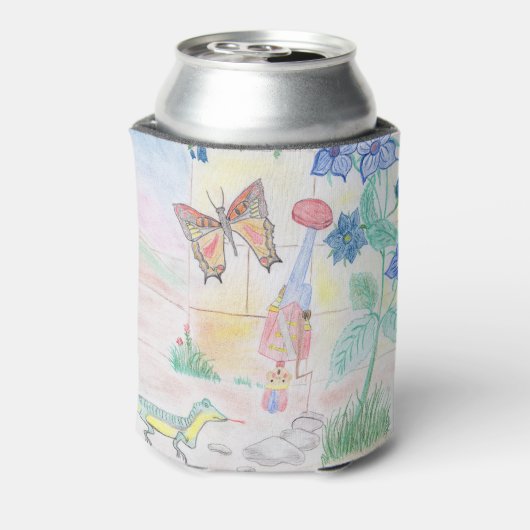 カスタムキッズ・アートワーク，くるみ割り玩具，バタフライ， 缶クーラー (缶裏面)