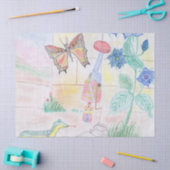 カスタムキッズ・アートワーク，くるみ割り玩具，バタフライ， 薄葉紙 (クラフト)