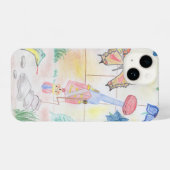 カスタムキッズ・アートワーク,くるみ割り玩具,バタフライ, iPhoneケース (裏面横)