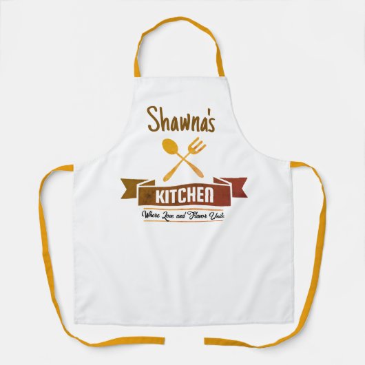 カスタムキッチンエプパーソナライズされたン料理名 エプロン (正面)