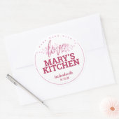カスタムキッチンラベル+お名前 ラウンドシール (封筒)