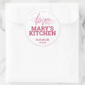 カスタムキッチンラベル+お名前 ラウンドシール (バッグ)