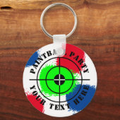 カスタムキッドのペイントボール誕生日パーティーkeychain キーホルダー (正面)