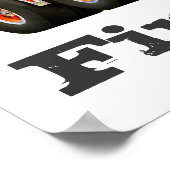 カスタムキッドの赤い消防車 ポスター (角)