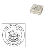 カスタムキツネ蔵書票スタンプ ラバースタンプ (押印)