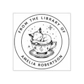 カスタムキツネ蔵書票スタンプ ラバースタンプ (インプリント)