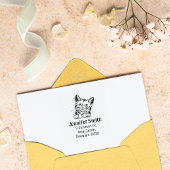 カスタムキャットアメリカン差出人住所 ラバースタンプ