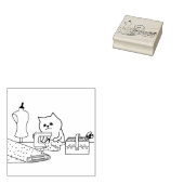 カスタムキャットアートスタンプ ラバースタンプ (押印)