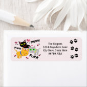 カスタムキャットアート差出人住所ラベル ラベル (インサイチュ)