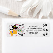 カスタムキャットアート差出人住所ラベル ラベル (インサイチュ)