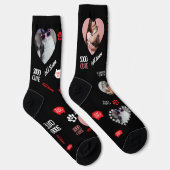 カスタムキャットソックス - ネコ写真ギフト ペット愛好家へ ソックス (右)