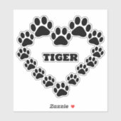 カスタムキャットポープリントハートビニールカットデカール シール (シート)