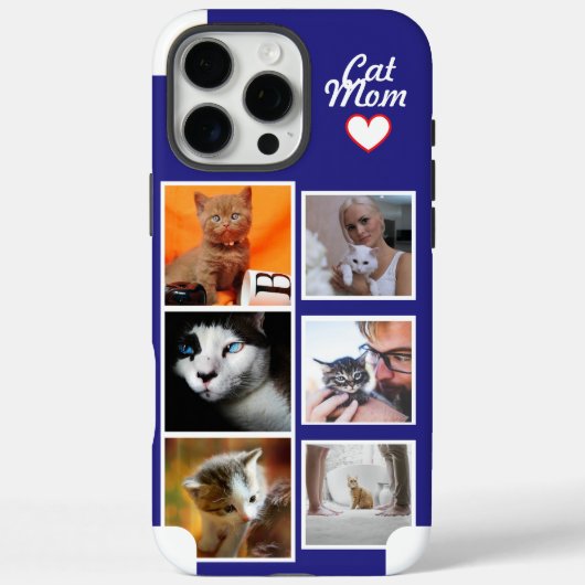 カスタムキャットママフォトコラージュフォンケース 名前入り Case-Mate iPhoneケース (裏面)