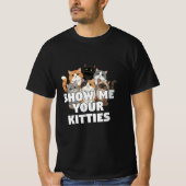 カスタムキャットTシャツ 子猫の面白いデザイン Tシャツ (正面)