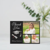 カスタムキャップ卒業サンキューカード3枚 ポストカード (スタンド正面)