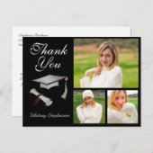 カスタムキャップ卒業サンキューカード3枚 ポストカード (正面/裏面)