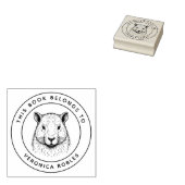 カスタムキャピバラこの本はキッドの名前だ ラバースタンプ (押印)