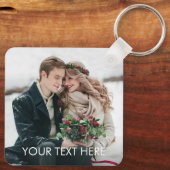 カスタムキャプションパーソナライズされたフォトキーチェーン キーホルダー (裏面)