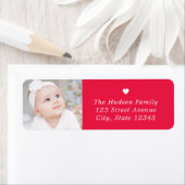 カスタムキャプション編集可能なカラーフォト住所 シール (インサイチュ)