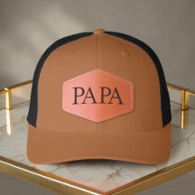 カスタムキャメルとブラックのPAPAレタリング