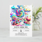 カスタムキャンディスウィートチョコレート誕生日 招待状 (スタンド正面)