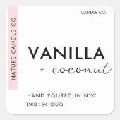 カスタムキャンドルラベルシール スクエアシール (正面)