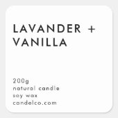 カスタムキャンドルラベルシール スクエアシール (正面)