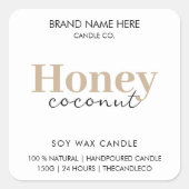 カスタムキャンドルラベルシール スクエアシール (正面)