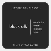 カスタムキャンドルラベル白黒 スクエアシール (正面)