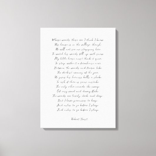 カスタムキャンバス上の詩プリント キャンバスプリント (正面)