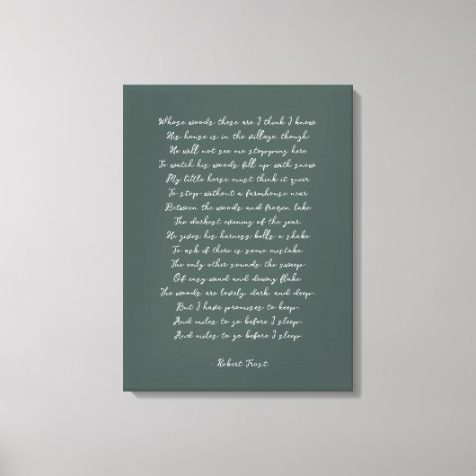 カスタムキャンバス上の詩プリント キャンバスプリント (正面)