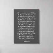 カスタムキャンバス上の詩プリント キャンバスプリント (正面)