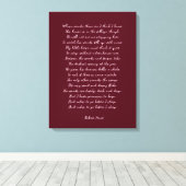 カスタムキャンバス上の詩プリント キャンバスプリント (インサイチュ (ウッドフロア))