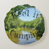 カスタムキャンピングピパーソナライズされたロー ラウンドクッション (裏面)